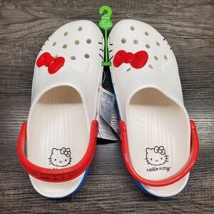 Hello Kitty Crocs Iam Classic Clog 50th Anniversary Unisex Adult M10 W12 WHT NWT